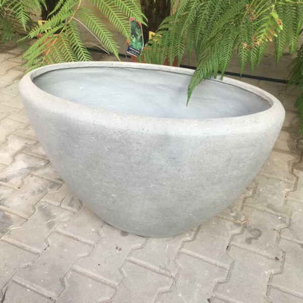 Creasto Pflanzschale oval- Betongrau